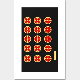 Orange Reticle Target Sheet of 15 Posters and Art